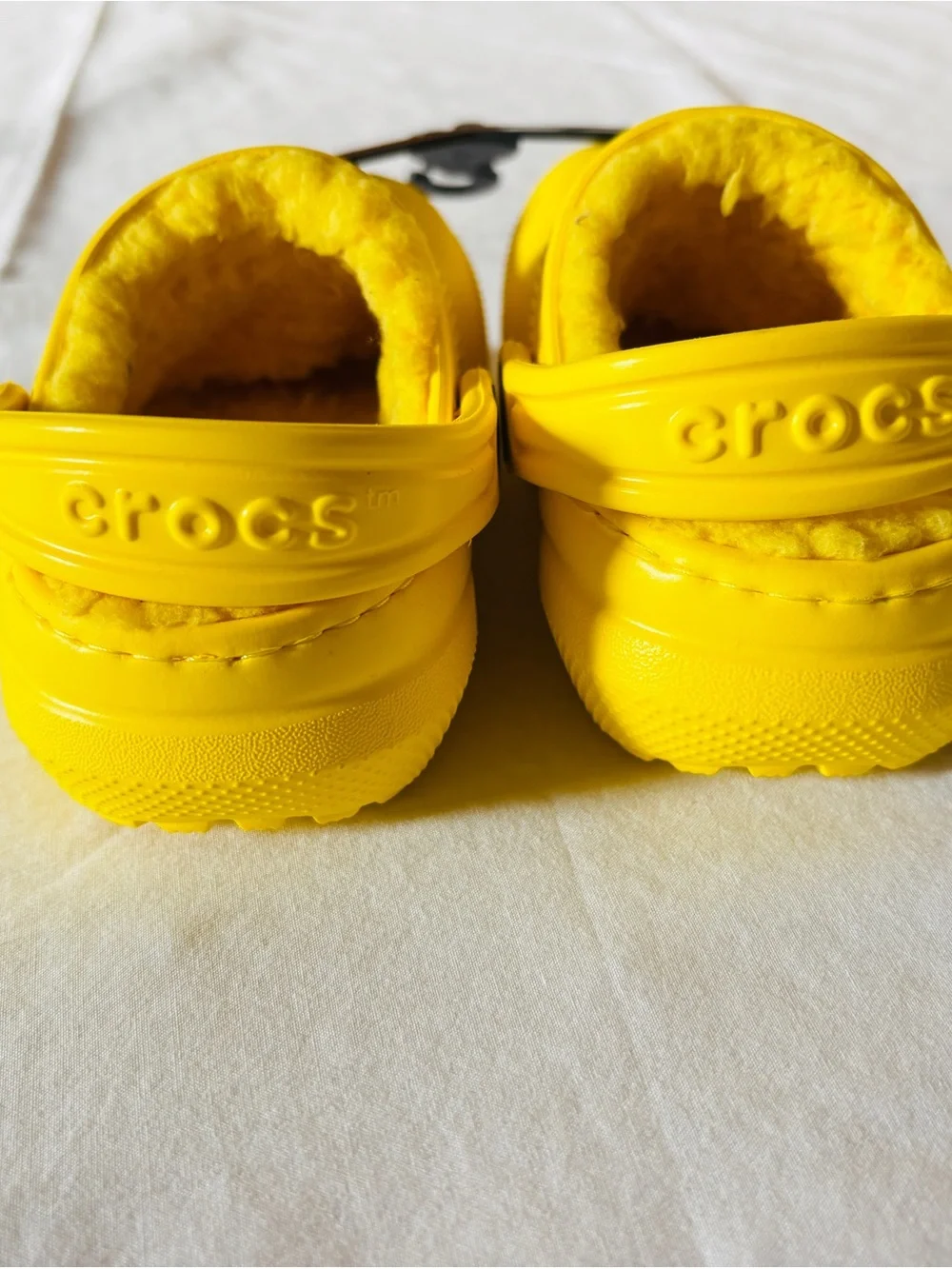 Crocs Kids' Classic Lined Clog | Kids' Slippers, Lemon, 5 Toddler